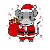 Niedlicher Kawaii-Maus-Weihnachtssack