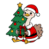 Süßes Kawaii-Strauß-Weihnachtsbaum-Weihnachtsbaumgeschenk