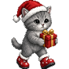 Gray Kitten Weihnachtsgeschenk