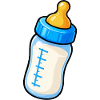 Bunte Babyflasche Illustration