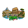 Römische Skyline Neonprint
