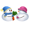 Frohe Weihnachten Schneemann Paar