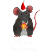 Weihnachtsratte Merry Christmas - Englisch