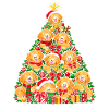 Hundebaum voller Santa-Hunde