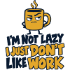 Grummeliger Kaffee-Arbeitshumor