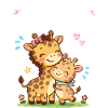 Stolze große Schwester Giraffe – Kleiner Bruder