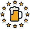 EU Bierkrug Sternenkranz