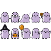 Cute Halloween Ghosts Pattern