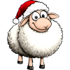 Schafe Weihnachten / Santa Schaf