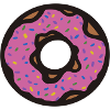 Pink Sprinkle Donut Pop Art