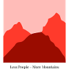 Rote Berglandschaft im Sonnenuntergang