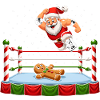 Weihnachtsmann ringt mit Lebkuchenmann – Lustiges 