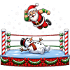 Weihnachtsmann-Wrestling mit Schneemann – Lustiges