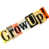 Grow Up Collage-Typografie