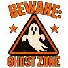 Vorsicht vor Ghost Zone-Schild