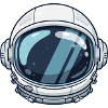 Astronautenhelm Kosmisches Visier
