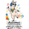 Lama mit Puzzle-Power Autismus