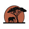 Afrika Elefant Sonnenuntergang