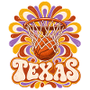 Texas Basketball Psychedelischer Stil