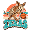 Texas Armadillo mit Basketball