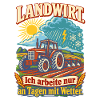 Landwirt Arbeitet nur mit Wetter