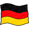 Handgezeichnete Deutschlandflagge