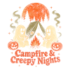 Halloween Camping Geist Lagerfeuer