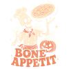 Halloween Skelett Pizza Koch Retro