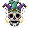 Mardi Gras Totenkopf