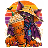 Halloween Kreuzfahrt Fledermaus mit Latte