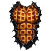 Waffel-Bauchmuskeln – Gourmet-Trompe-l'oeil