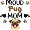 Stolze Puggy Mutter, Mops