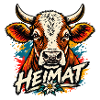 Heimat Kuh Kunstprint