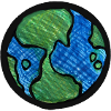 Earth Globe Aquarell