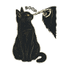 Boop – Schwarze Katze und Knochenhand