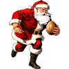 Weihnachtsmann Rugbyspieler