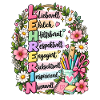 Lehrerin Definition Akrostichon Blumen Geschenk