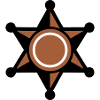 Sheriff Stern Abzeichen Icon