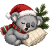 Schlafiges Koala-Weihnachtsnickerchen
