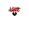 Hassliebe, gebrochenes Herz Valentinsgeschenk