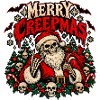 Grim Santa Skull Weihnachten