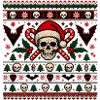 Skull Santa Candy Cane Muster