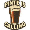 Pinte Is Calling - Bierglas Retro