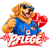 Pflegeheld Hund Cartoon