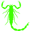 Leuchtender Skorpion Silhouette