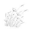 Dunkle Wildgrasblumen