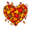 Herz aus Herbstlaub