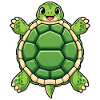 Kuschelige Grünschildkröte