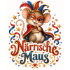 Närrische Maus Karneval Design