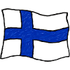 Handgezeichnete Finnlandflagge